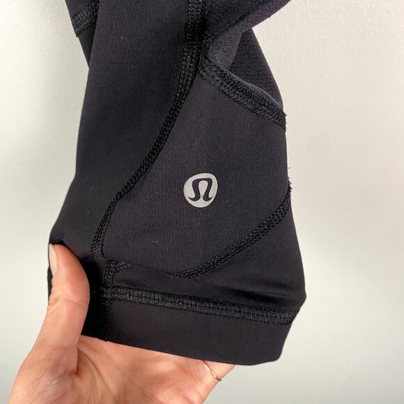 Lululemon Cropped Side and Back Stash Pocket Leggings Black Size 6 - Picture 5 of 8